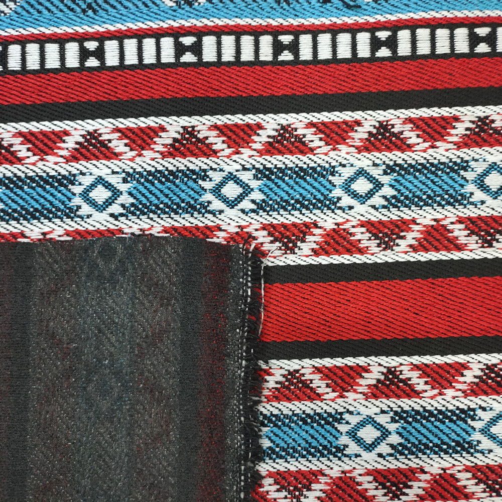 สไตล์อาหรับสไตล์ Sadu โพลีเอสเตอร์เส้นด้ายย้อมผ้า jacquard ย้อมสำหรับโซฟาและกระเป๋า
