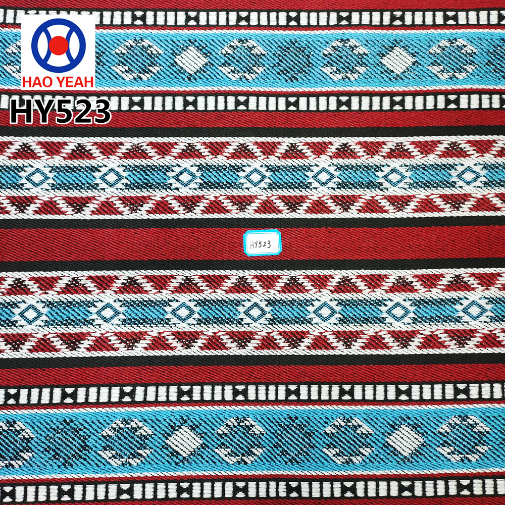 สไตล์อาหรับสไตล์ Sadu โพลีเอสเตอร์เส้นด้ายย้อมผ้า jacquard ย้อมสำหรับโซฟาและกระเป๋า
