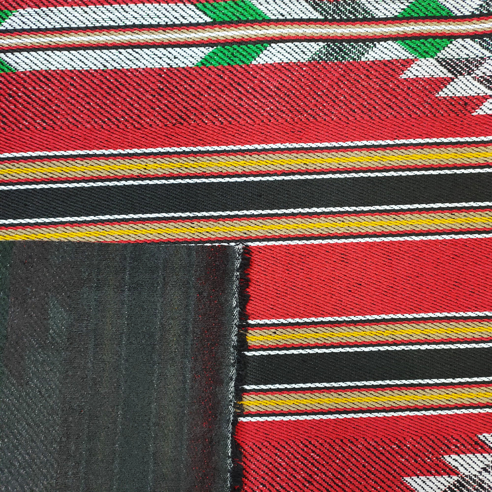 สไตล์อาหรับสไตล์ Sadu โพลีเอสเตอร์เส้นด้ายย้อมผ้า jacquard ย้อมสำหรับโซฟาและกระเป๋า