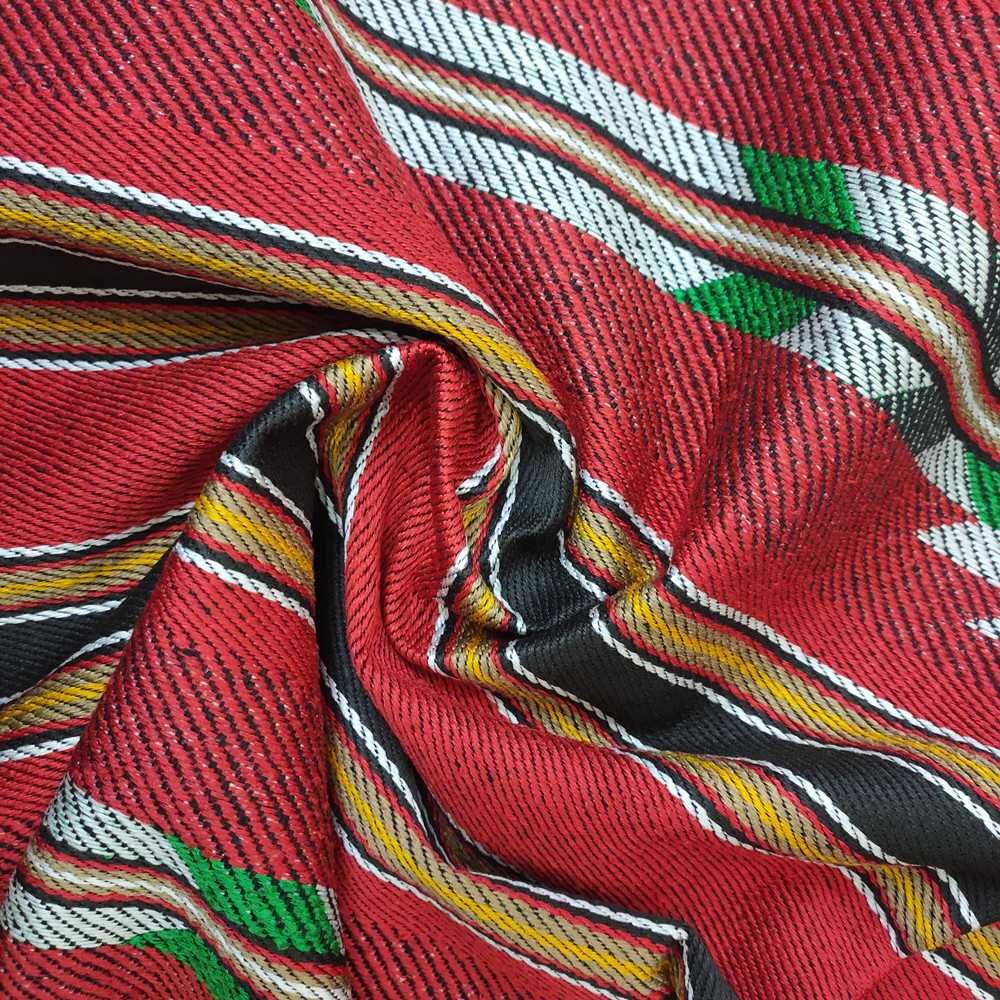 สไตล์อาหรับสไตล์ Sadu โพลีเอสเตอร์เส้นด้ายย้อมผ้า jacquard ย้อมสำหรับโซฟาและกระเป๋า