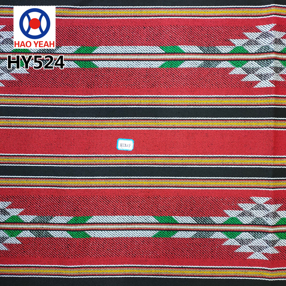 สไตล์อาหรับสไตล์ Sadu โพลีเอสเตอร์เส้นด้ายย้อมผ้า jacquard ย้อมสำหรับโซฟาและกระเป๋า