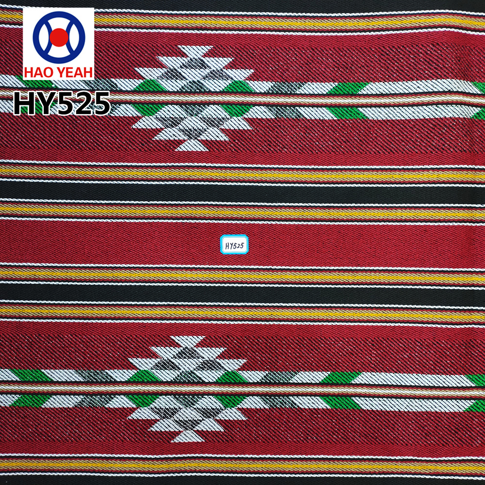 สไตล์อาหรับสไตล์ Sadu โพลีเอสเตอร์เส้นด้ายย้อมผ้า jacquard ย้อมสำหรับโซฟาและกระเป๋า